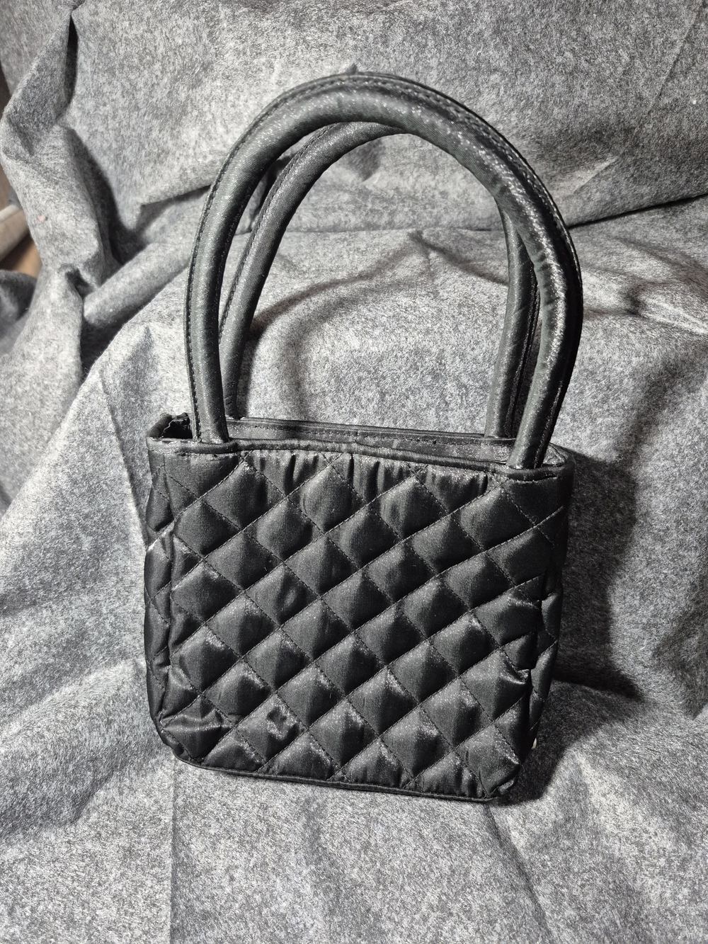 Steve Madden Black Quilted Mini Tote